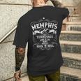 Memphis Tennessee Blues Country Music Usaintage Souvenir T-Shirt mit Rückendruck Geschenke für Ihn