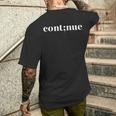 Mental Health Awareness Continue Semicolon T-Shirt mit Rückendruck Geschenke für Ihn