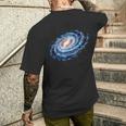 Milky Way In Space T-Shirt mit Rückendruck Geschenke für Ihn