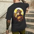 Mono Bebiendo Cerveza Bebedor De Cerveza Divertido Gorila Borracho Sim Camiseta Hombre Estampado Espalda Regalos para él
