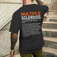 Multiple Sclerosis Awareness Ms Definition Warrior Support Camiseta Hombre Estampado Espalda Regalos para él