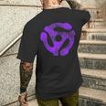 Music Turntable Record Dj Purple 45 Rpm Adapter Camiseta Hombre Estampado Espalda Regalos para él