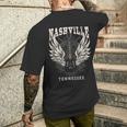 Nashville Tennessee Alas De Guitarraintage Sin Mangas Camiseta Hombre Estampado Espalda Regalos para él