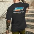 Oberstaufen Bayern Germany Retro 80S Ski T-Shirt mit Rückendruck Geschenke für Ihn