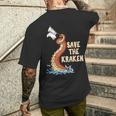 Octopus Save The Kraken T-Shirt mit Rückendruck Geschenke für Ihn