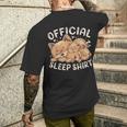 Official Sleep Pomeranian Dog With Puppy T-Shirt mit Rückendruck Geschenke für Ihn