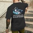 Offizielles Schlaf Boston Terrier Hund Hunde Liebhaber T-Shirt mit Rückendruck Geschenke für Ihn