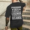 Pensionierung Legendeerlässt Das Gelände Pensionär 2025 T-Shirt mit Rückendruck Geschenke für Ihn