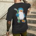 Pingüino Hockey Sobre Hielo Palo De Hockey Deportes Camiseta Hombre Estampado Espalda Regalos para él