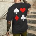 Playing Cards Skat Card Game Poker Costume Carnival Fancy Dress T-Shirt mit Rückendruck Geschenke für Ihn