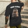 Polish Beaver Saying Bober Kurwa Yes Pierdole Bobr T-Shirt mit Rückendruck Geschenke für Ihn