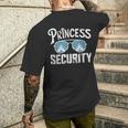 Princess Security Protection Birthday Party Matching Family Men's T-shirt Back Print Gifts for Him