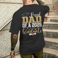 Proud Dad Of A 2025 Graduate Dad Graduation 2025 Father Men's T-shirt Back Print Gifts for Him