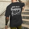 Put On A Happy Face Music Gráfico Divertido Para El Músico Camiseta Hombre Estampado Espalda Regalos para él