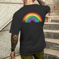 Regenbogen Damen Herren Kinder Regenbogen Kostüm T-Shirt mit Rückendruck Geschenke für Ihn