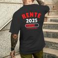 Rente 2025 Der Countdown Lauft Das Lustige Rentner T-Shirt mit Rückendruck Geschenke für Ihn