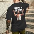 Reps 4 Jesús En El Gimnasio Reps 4 Jesus In The Gym Sin Mangas Camiseta Hombre Estampado Espalda Regalos para él