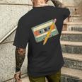 Retro Cassettes With Pencil 80S And 90S Nostalgiainta T-Shirt mit Rückendruck Geschenke für Ihn