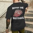 Rettet Die Mettigel Mettbrötchen Minced Meat Minced Meat Peter Mett T-Shirt mit Rückendruck Geschenke für Ihn