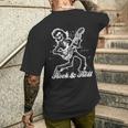 Rockabilly Esqueleto Rock & Roll Esqueleto Rockero Camiseta Hombre Estampado Espalda Regalos para él