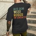 Roger Lustiger Spruch Nameorname T-Shirt mit Rückendruck Geschenke für Ihn