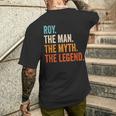 Roy The Man The Myth The Legend Name Roy T-Shirt mit Rückendruck Geschenke für Ihn