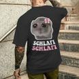 Sad Hamster Hampter Schlafi Schlafi Sad Hamster Meme T-Shirt mit Rückendruck Geschenke für Ihn