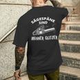 Sägespäne Sind Männer Glitzer Holzfälller T-Shirt mit Rückendruck Geschenke für Ihn