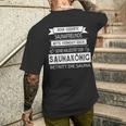 Sauna King Seine Majestät Saying Sayings T-Shirt mit Rückendruck Geschenke für Ihn