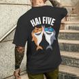 Shark Five Sharks T-Shirt mit Rückendruck Geschenke für Ihn