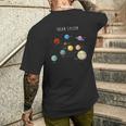 Sistema Solar Y Planetas Astrología Astronomía Camiseta Hombre Estampado Espalda Regalos para él
