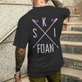 Skifoan Ski Ski Ski Ski Ski Ski Ski Mountain T-Shirt mit Rückendruck Geschenke für Ihn