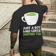 Solo Un Chico Al Que Le Encanta El Té Matcha Camiseta Hombre Estampado Espalda Regalos para él