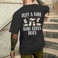 Solo Una Chica Que Ama A Los Perros Con Divertidos Perros Lindos Camiseta Hombre Estampado Espalda Regalos para él