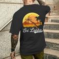 Sri Lanka Palm Tree Ocean Summer Holiday Sri Lanka S T-Shirt mit Rückendruck Geschenke für Ihn