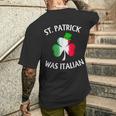 St Patrick Was Italian Irish-Italian Theme -Adults Short Sleeve Black Small Men's T-shirt Back Print Gifts for Him