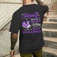 Stepping Into My February Birthday With God's Grace & Mercy Men's T-shirt Back Print Gifts for Him