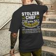 Stolzer Chef Einer Genialen Chaos Gang Saying T-Shirt mit Rückendruck Geschenke für Ihn