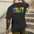 Superhero Uncle From Nephew Or Niece Super Uncle T-Shirt mit Rückendruck Geschenke für Ihn