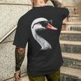 Swan Bird Graphic Animal Illustration Sunglasses Swan T-Shirt mit Rückendruck Geschenke für Ihn