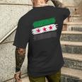 Syria Flag Syria Flag T-Shirt mit Rückendruck Geschenke für Ihn