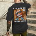 I Tackled 100 Days Of School Football 100 Days Of School Men's T-shirt Back Print Gifts for Him I Tackled 100 Days Of School Football 100 Days Of School Men's T-shirt Back Print Gifts for Him