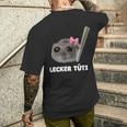 Tasty Tüti X Sad Hamster Meme Grass Bag Cannabis T-Shirt mit Rückendruck Geschenke für Ihn