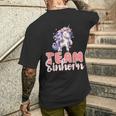Team Einhorn Lustiges Familie Damen Herren Kinder T-Shirt mit Rückendruck Geschenke für Ihn