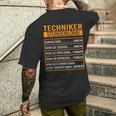 It Techniker Stundenlohn Techniker T-Shirt mit Rückendruck Geschenke für Ihn