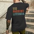 Tio Padrino Leyenda Tío Padrino Leyenda Mejor Padrino Camiseta Hombre Estampado Espalda Regalos para él