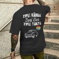 Trabi Ddr Two Stroke Two Eggs Two Hands T-Shirt mit Rückendruck Geschenke für Ihn