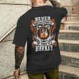 Never Underestimate The Power Of Burkey Burkey Name Men's T-shirt Back Print Funny Gifts
