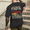 Veteran Father's Day Oak Leaves Soldier And Dad T-Shirt mit Rückendruck Geschenke für Ihn