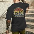 Vintage 1940 Edición Limitada 85-Year-Old 85Th Birthday Camiseta Hombre Estampado Espalda Regalos para él